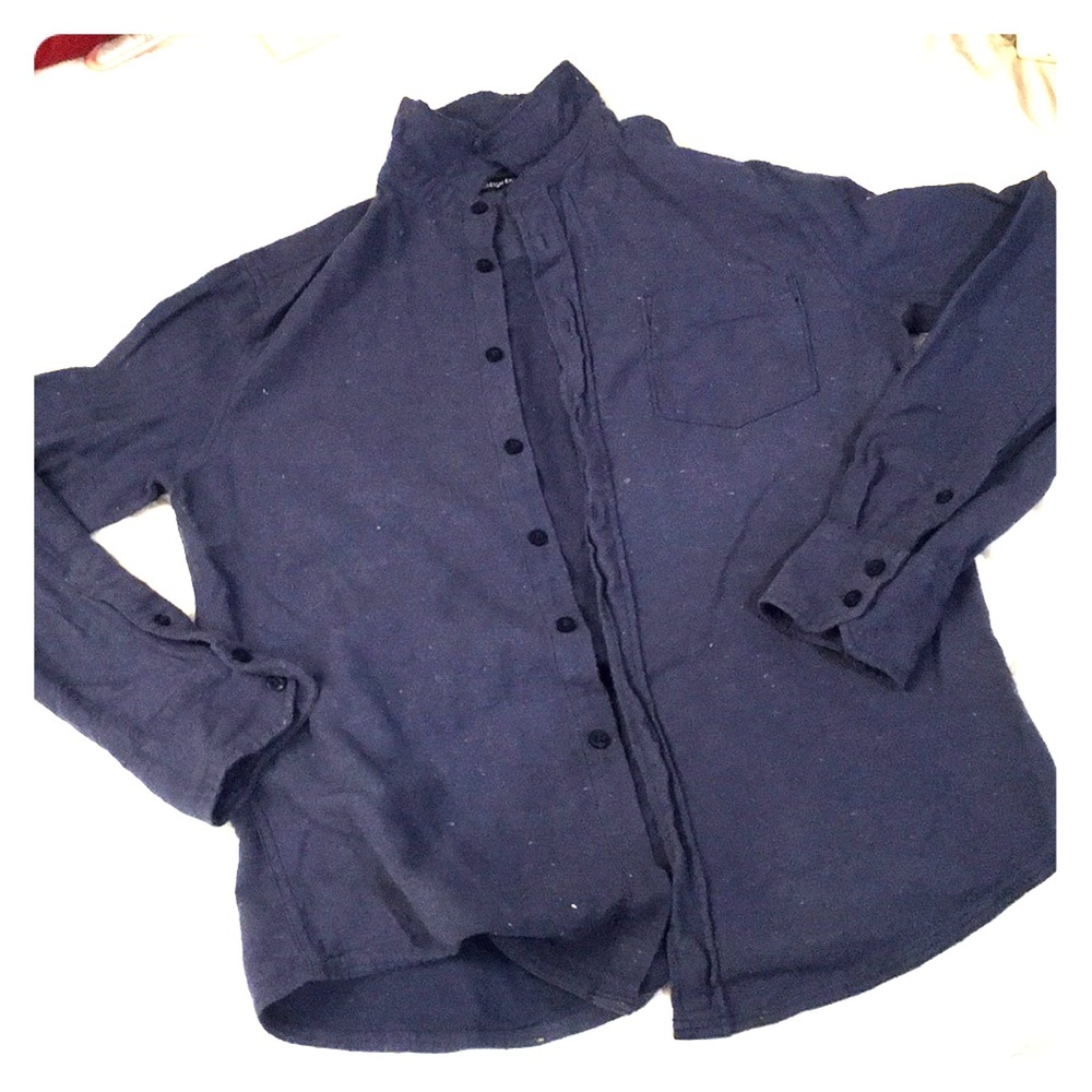 Blue button down